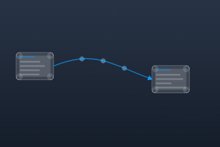 Abstract illustration of data moving between two systems