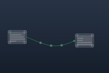 Abstract illustration of data moving between two systems